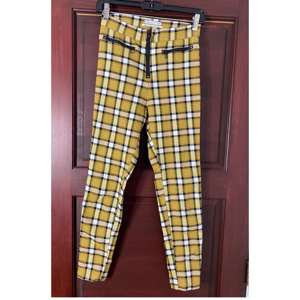 urban outfitters yellow plaid pants